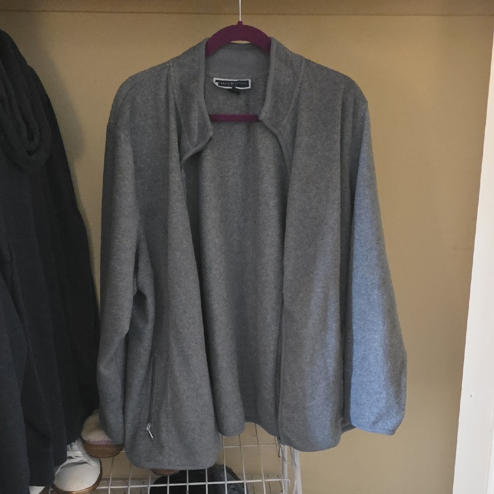 Karen Scott Gray Teddy Jacket